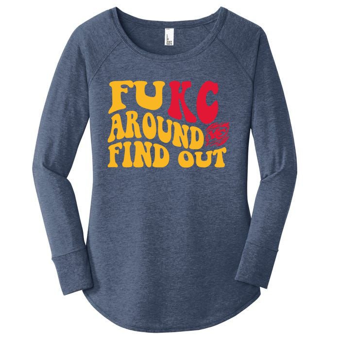 Fuck Around And Find Out Cool Chiefs Football Design Women's Perfect Tri Tunic Long Sleeve Shirt