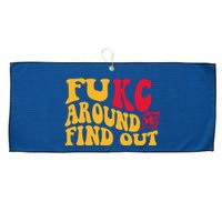 Fuck Around And Find Out Cool Chiefs Football Design Large Microfiber Waffle Golf Towel