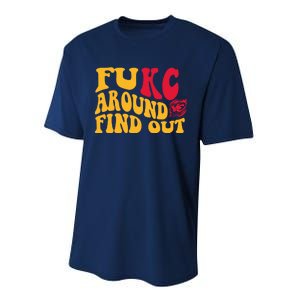 Fuck Around And Find Out Cool Chiefs Football Design Performance Sprint T-Shirt