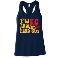 Fuck Around And Find Out Cool Chiefs Football Design Women's Racerback Tank