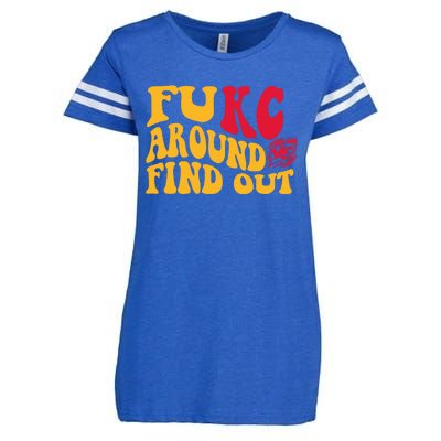 Fuck Around And Find Out Cool Chiefs Football Design Enza Ladies Jersey Football T-Shirt