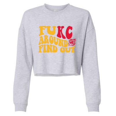 Fuck Around And Find Out Cool Chiefs Football Design Cropped Pullover Crew