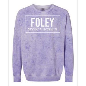 Foley Al Alabama Funny City Coordinates Home Roots Gift Colorblast Crewneck Sweatshirt