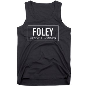 Foley Al Alabama Funny City Coordinates Home Roots Gift Tank Top