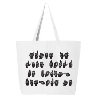 Funny ASL American Sign Language 25L Jumbo Tote