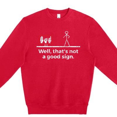 Funny ASL American Sign Language Premium Crewneck Sweatshirt