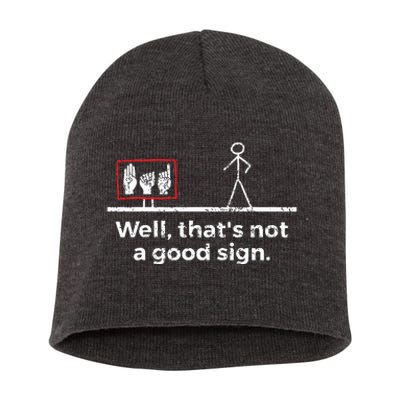 Funny ASL American Sign Language Short Acrylic Beanie