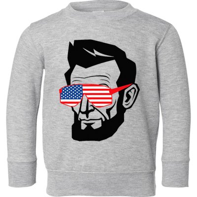 Funny Abraham Abe Lincoln July 4th Funny Toddler Sweatshirt