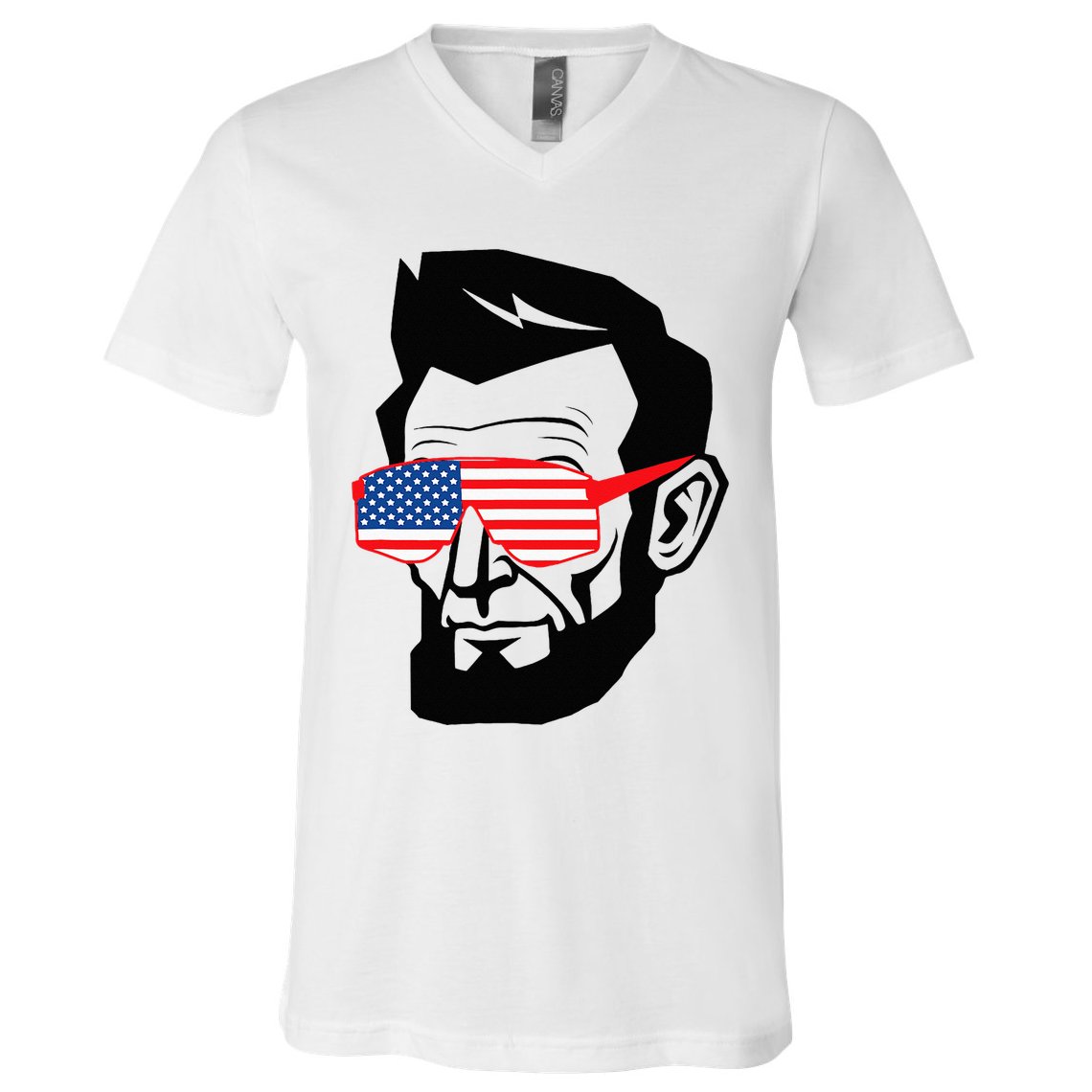 Funny Abraham Abe Lincoln July 4th Funny V-Neck T-Shirt