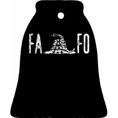 Fuck Around And Find Out Fafo F Around And Find Out Ceramic Bell Ornament