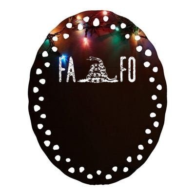 Fuck Around And Find Out Fafo F Around And Find Out Ceramic Oval Ornament