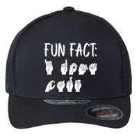 Funny ASL American Sign Language Fun Fact Flexfit Unipanel Trucker Cap
