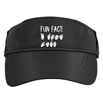 Funny ASL American Sign Language Fun Fact Adult Drive Performance Visor