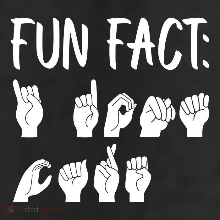 Funny ASL American Sign Language Fun Fact Adult Drive Performance Visor
