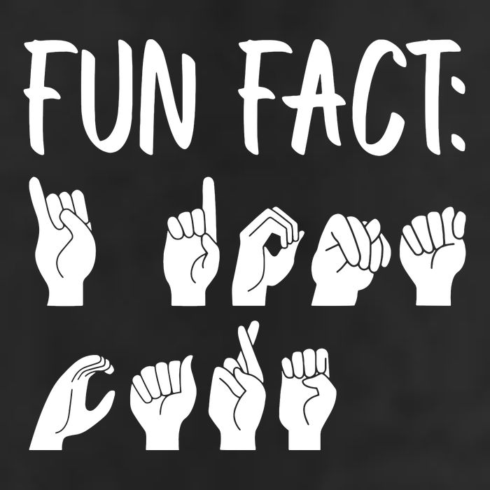 Funny ASL American Sign Language Fun Fact Large Microfiber Waffle Golf Towel