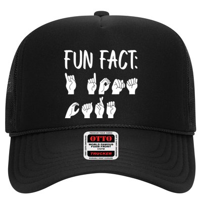 Funny ASL American Sign Language Fun Fact Trucker Hat