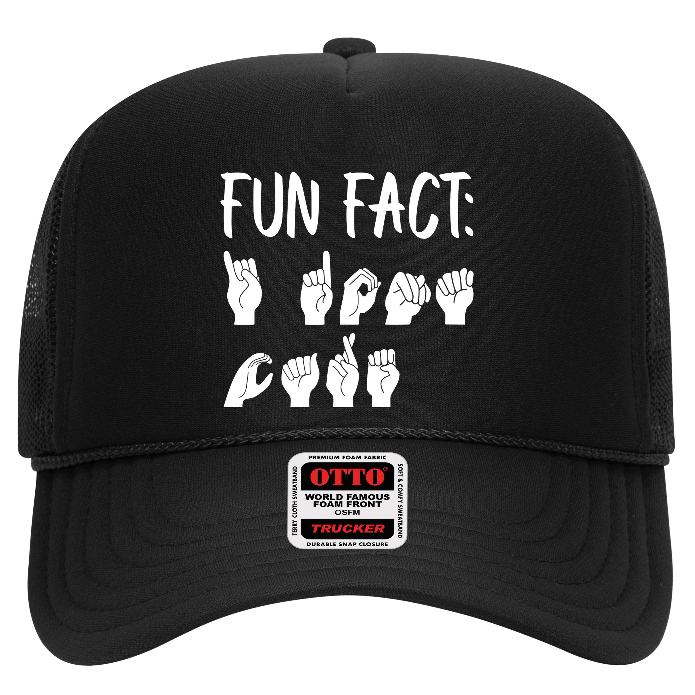 Funny ASL American Sign Language Fun Fact Hat