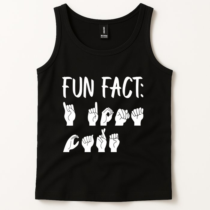 Funny ASL American Sign Language Fun Fact Tank Top