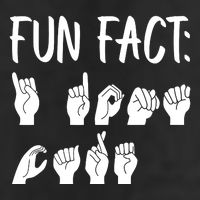 Funny ASL American Sign Language Fun Fact Microfiber Hand Towel