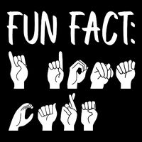Funny ASL American Sign Language Fun Fact Short Acrylic Beanie