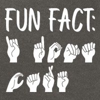 Funny ASL American Sign Language Fun Fact Cotton Canvas Backpack