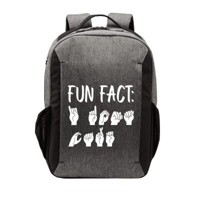Funny ASL American Sign Language Fun Fact Vector Backpack