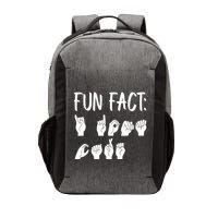 Funny ASL American Sign Language Fun Fact Vector Backpack