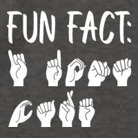 Funny ASL American Sign Language Fun Fact Vector Backpack