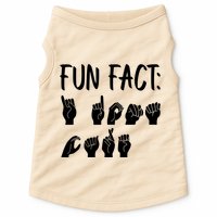 Funny ASL American Sign Language Fun Fact Doggie Tank