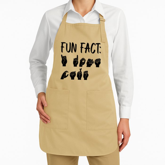 Funny ASL American Sign Language Fun Fact Apron
