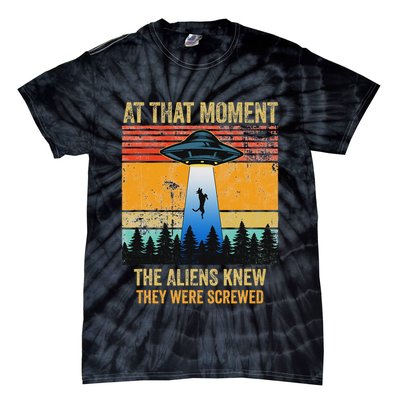 Funny Alien Abduction Malinois Dutch Shepherd Ufo Uap Dog Tie-Dye T-Shirt