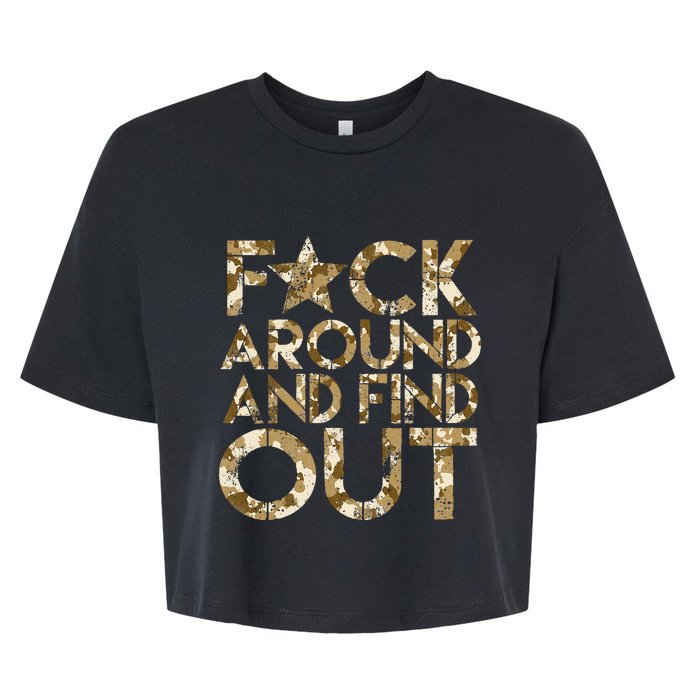 Fuck Around And Find Out FAFO F Around And Find Out Bella+Canvas Jersey Crop Tee