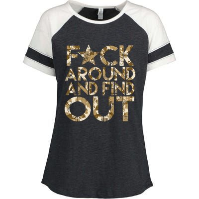 Fuck Around And Find Out FAFO F Around And Find Out Enza Ladies Jersey Colorblock Tee