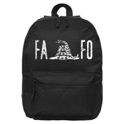 Fuck Around And Find Out FAFO F Around And Find Out 16 in Basic Backpack