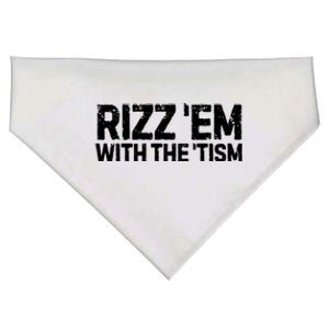 Funny Autism Autistic Funny Gift Rizz Em With The Tism Gift USA-Made Doggie Bandana