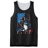 Fishing Art American Flag Usa Fishing Lover Mesh Reversible Basketball Jersey Tank