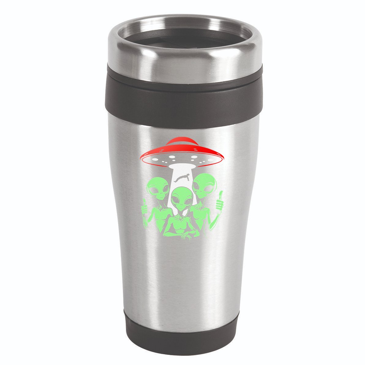 Funny Alien Abduction Selfie Alien Vacation Fishing Trip 16oz Travel Tumbler