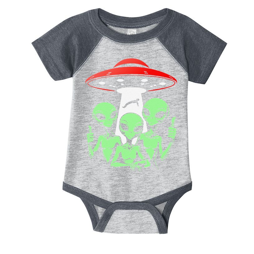 Funny Alien Abduction Selfie Alien Vacation Fishing Trip Infant Baby Jersey Bodysuit
