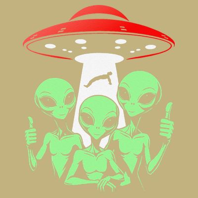 Funny Alien Abduction Selfie Alien Vacation Fishing Trip T-Shirt