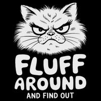 Fluff Around And Find Out Cat 16 in Basic Backpack