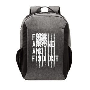 Fuck Around And Find Out American Flag 4th Of July FAFO Vector Backpack