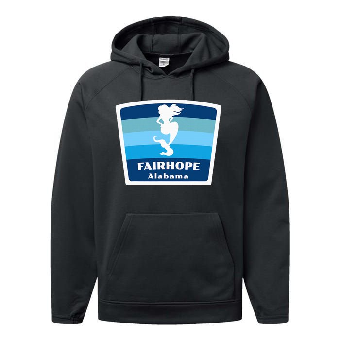 Fairhope Alabama Al Beach Mermaid Vacation Souvenir Performance Fleece Hoodie