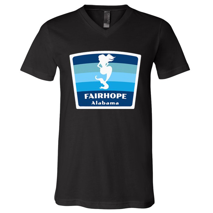 Fairhope Alabama Al Beach Mermaid Vacation Souvenir V-Neck T-Shirt