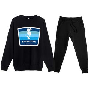 Fairhope Alabama Al Beach Mermaid Vacation Souvenir Premium Crewneck Sweatsuit Set