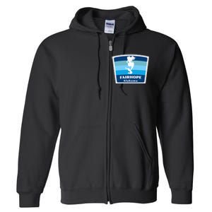 Fairhope Alabama Al Beach Mermaid Vacation Souvenir Full Zip Hoodie