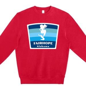 Fairhope Alabama Al Beach Mermaid Vacation Souvenir Premium Crewneck Sweatshirt