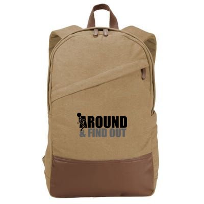 F Around And Find Out Funny Cotton Canvas Backpack