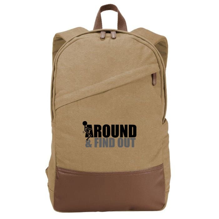 F Around And Find Out Funny Cotton Canvas Backpack