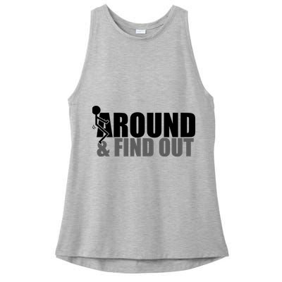 F Around And Find Out Funny Ladies PosiCharge Tri-Blend Wicking Tank