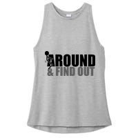 F Around And Find Out Funny Ladies PosiCharge Tri-Blend Wicking Tank